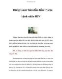 Dùng Laser bán dẫn điều trị cho bệnh nhân HIV