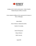 Doctoral thesis of Philosophy: Leading towards creativity and innovation: a study of small and medium enterprises (SMEs) in Australia