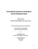 Doctoral thesis of Human Systems and Psychodynamics: On the different generations in the workforce and their management needs