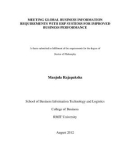 Doctoral thesis of Philosophy: Meeting global business information requirements with ERP systems for improved business performance