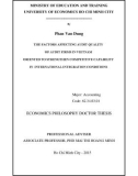 Economics philosophy doctor thesis: The factors affecting audit quality of audit firms in Vietnam oriented to strengthen competitive capability in international integration conditions