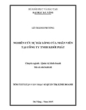 Tóm tắt Luận văn Thạc sĩ Quản trị kinh doanh: Nghiên cứu sự hài lòng của nhân viên tại công ty TNHH Khởi Phát