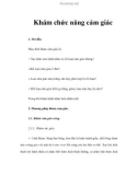 Khám chức năng cảm giác