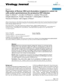 Báo cáo khoa học: Expression of Human CD4 and chemokine receptors in cotton rat cells confers permissiveness for productive HIV infection