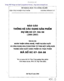 Báo cáo đề tài: Hoàn thiện công nghệ , thiết bị sản xuất và ứng dụng maltodextrin từ tinh bột(sắn , ngô) trong sản xuất dược phẩm và thực phẩm