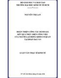 Luận văn Thạc sĩ Kinh tế: Hoàn thiện công tác đánh giá kết quả thực hiện công việc của người lao động khối cơ quan tại Đoàn bay 919