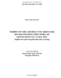 Luận án Tiến sĩ Quản lý Đất đai: Nghiên cứu tiêu chí phân vùng thích nghi đất đai ứng dụng công nghệ cao cho sản xuất lúa và rau màu (Nghiên cứu trong điều kiện cụ thể tại tỉnh An Giang)