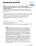 Báo cáo y học: Overexpression of cathepsin K in mice decreases collagen deposition and lung resistance in response to bleomycin-induced pulmonary fibrosis