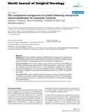 Báo cáo khoa học: The complicated management of a patient following transarterial chemoembolization for metastatic carcinoid