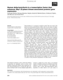 Báo cáo khoa học: Human delta-lactoferrin is a transcription factor that enhances Skp1 (S-phase kinase-associated protein) gene expression