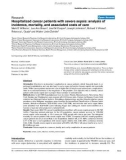 Báo cáo khoa học: Hospitalized cancer patients with severe sepsis: analysis of incidence, mortality, and associated costs of care