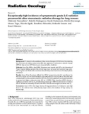 Báo cáo khoa học: Exceptionally high incidence of symptomatic grade 2–5 radiation pneumonitis after stereotactic radiation 