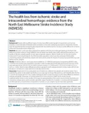 báo cáo khoa học: The health loss from ischemic stroke and intracerebral hemorrhage: evidence from the North East Melbourne Stroke Incidence Study (NEMESIS)