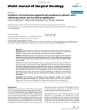 Báo cáo khoa học: Incidence of synchronous appendiceal neoplasm in patients with colorectal cancer and its clinical significance