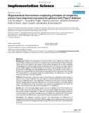 báo cáo khoa học: Organizational interventions employing principles of complexity science have improved outcomes for patients with Type II diabetes