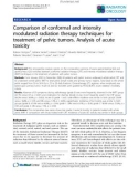 Báo cáo khoa học: Comparison of conformal and intensity modulated radiation therapy techniques for treatment of pelvic tumors. Analysis of acute toxicity