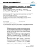 Báo cáo y học: Monitoring the initial pulmonary absorption of two different beclomethasone dipropionate aerosols employing a human lung reperfusion model