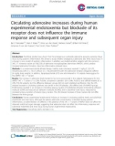 Báo cáo y học: Circulating adenosine increases during human experimental endotoxemia but blockade of its receptor does not influence the immune response and subsequent organ injury