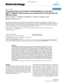 Báo cáo y học: Processing sites in the human immunodeficiency virus type 1 (HIV-1) Gag-Pro-Pol precursor are cleaved by the viral protease at different rates