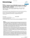 Báo cáo y học: Primary T-cells from human CD4/CCR5-transgenic rats support all early steps of HIV-1 replication including integration, but display impaired viral gene expression