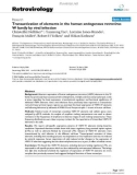 Báo cáo y học: Transactivation of elements in the human endogenous retrovirus W family by viral infection