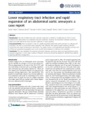 báo cáo khoa học: Lower respiratory tract infection and rapid expansion of an abdominal aortic aneurysm: a case report