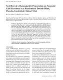 Báo cáo khoa học: No Effect of a Homeopathic Preparation on Neonatal Calf Diarrhoea in a Randomised Double-Blind, Placebo-Controlled Clinical Trial