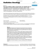 Báo cáo khoa học: No supra-additive effects of goserelin and radiotherapy on clonogenic survival of prostate carcinoma cells in vitro