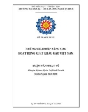 Luận văn Thạc sĩ: Những giải pháp nâng cao hoạt động xuất khẩu gạo Việt Nam