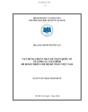 Luận văn Thạc sĩ Kinh tế: Vận dụng chuẩn mực kế toán quốc tế về công cụ tài chính để hoàn thiện chế độ kế toán Việt Nam