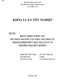 Khóa luận tốt nghiệp: Hoàn thiện công tác kế toán nguyên vật liệu tại Công ty Trách nhiệm hữu hạn Sản xuất và Thương mại Đức Dương