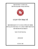 Luận văn Thạc sĩ Tài chính ngân hàng: Biện pháp quản lý và tăng cường huy động vốn tại NH TMCP Đầu tư và Phát triển Việt Nam - Chi nhánh Sở giao dịch 3