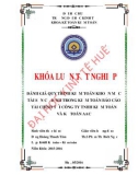 Khóa luận tốt nghiệp: Đánh giá quy trình kiểm toán khoản mục tài sản cố định trong kiểm toán báo cáo tài chính tại Công ty TNHH Kiểm toán và Kế toán AAC