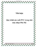 Tiểu luận: Quy trình sản xuất PVC trong nhà máy nhựa Phú Mỹ