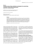 Báo cáo y học: Clinical review: Non-antibiotic strategies for preventing ventilator-associated pneumonia