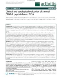 Báo cáo y học: Clinical and serological evaluation of a novel CENP-A peptide based ELISA