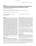 Báo cáo khoa học: Clinical review: Communication and logistics in the response to the 1998 terrorist bombing in Omagh, Northern Ireland