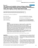 Báo cáo y học: The routine use of pediatric airway exchange catheter after extubation of adult patients who have undergone maxillofacial or major neck surgery: a clinical observational study