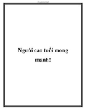 Người cao tuổi mong manh