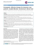 Báo cáo y học: Enoxaparin, effective dosage for intensive care patients: double-blinded, randomised clinical trial