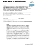 Báo cáo khoa học: Mucin pattern reflects the origin of the adenocarcinoma in Barrett's esophagus: a retrospective clinical and laboratorial study