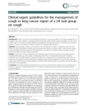 Báo cáo y học: Clinical expert guidelines for the management of cough in lung cancer: report of a UK task group on cough