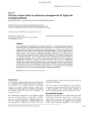 Báo cáo y học: Clinical review: How to optimize management of high-risk surgical patients