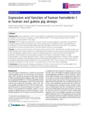 Báo cáo y học: Expression and function of human hemokinin-1 in human and guinea pig airways