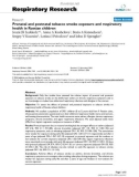 Báo cáo y học: Prenatal and postnatal tobacco smoke exposure and respiratory health in Russian children