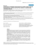 Báo cáo y học: Comparison of bedside measurement of cardiac output with the thermodilution method and the Fick method in mechanically ventilated patients