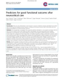 Báo cáo y học: Predictors for good functional outcome after neurocritical care