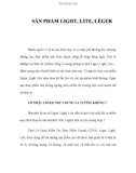 SẢN PHẨM LIGHT, LITE, LÉGER