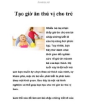 Tạo giờ ăn thú vị cho trẻ