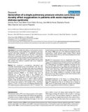 Báo cáo y học: Generation of a single pulmonary pressure-volume curve does not durably affect oxygenation in patients with acute respiratory distress syndrome